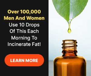 Lose weight with these drops every morning bottle with leaf dripping into it
